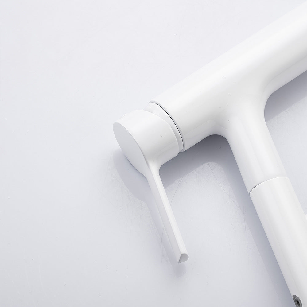 Full Brass Hot and Cold Water Multi-Function Pull Down Bathroom Countertop Basin Bathroom Faucet