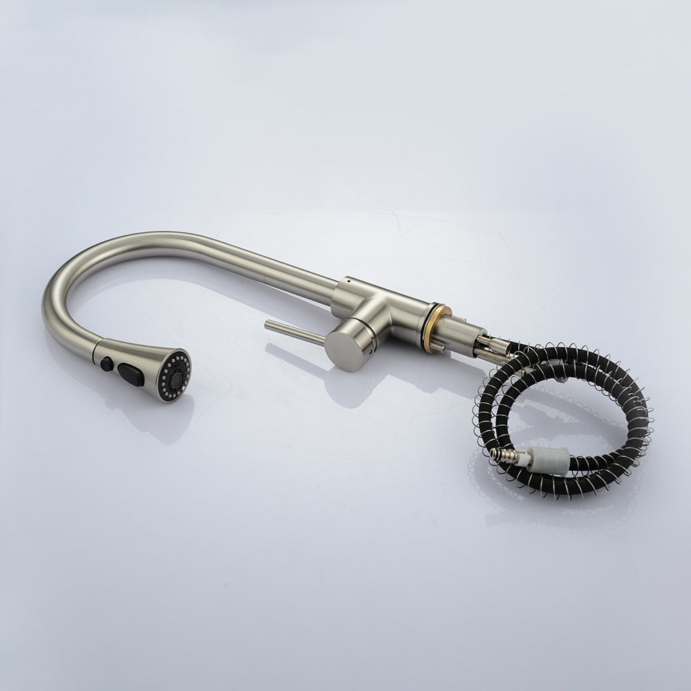 Eumtenr Kitchen Sink Faucet, Kitchen Faucet Brass with Pull Down Sprayer