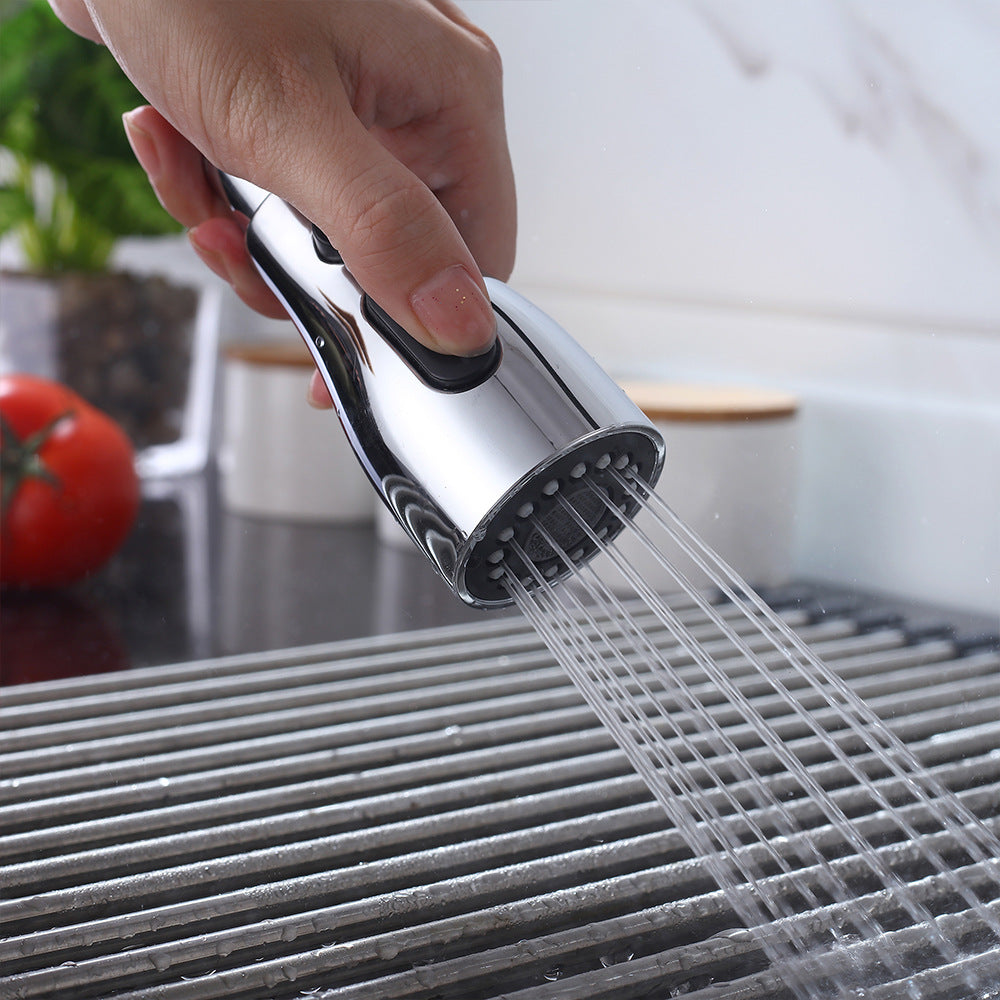 Eumtenr Brass Pulling and Retracting Kitchen Faucet with Hot and Cold Water