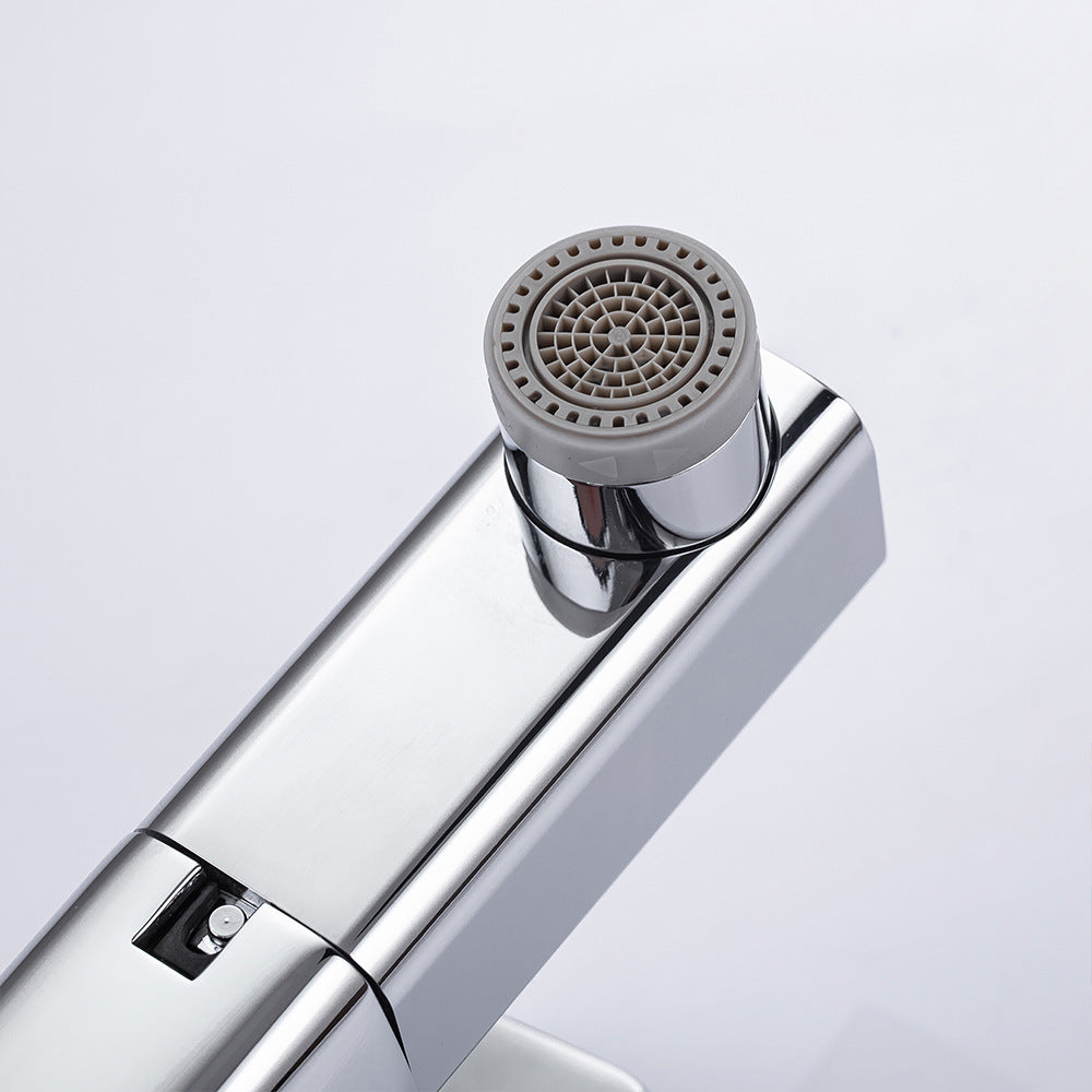 Eumtenr Full Brass Hot and Cold Water Pull Down Bathroom Faucet