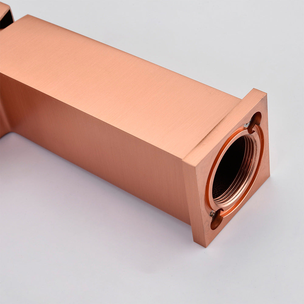 Brass Square Hot and Cold Water Bathroom Faucet