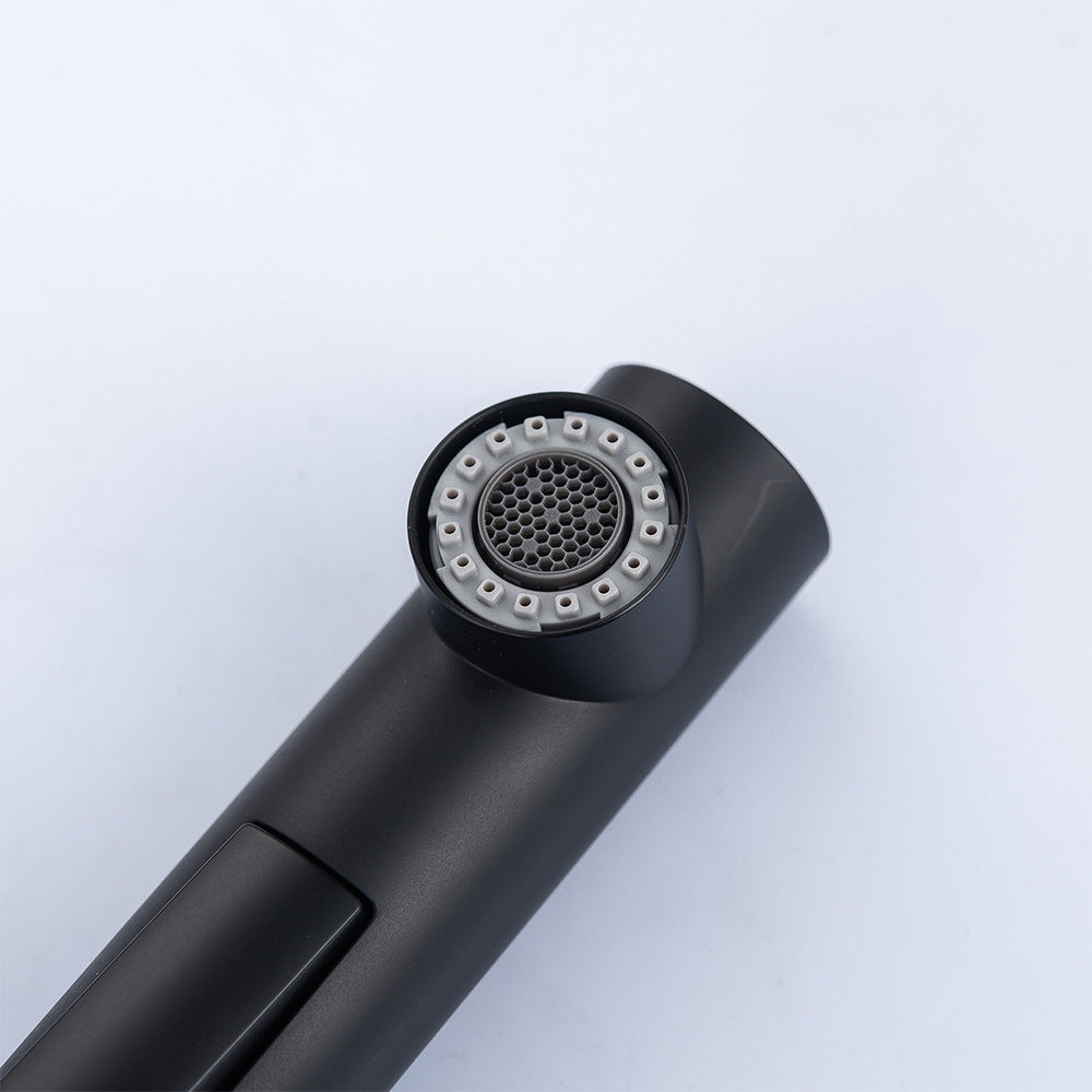 Eumtenr Full Brass 1.5 GPM Hot and Cold Water Pull Down Bathroom Faucet