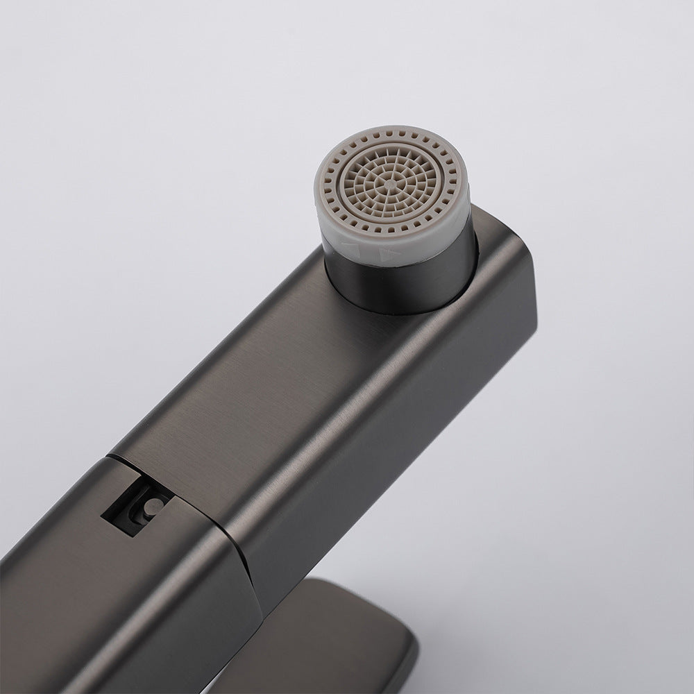 Eumtenr Full Brass Hot and Cold Water Pull Down Bathroom Faucet