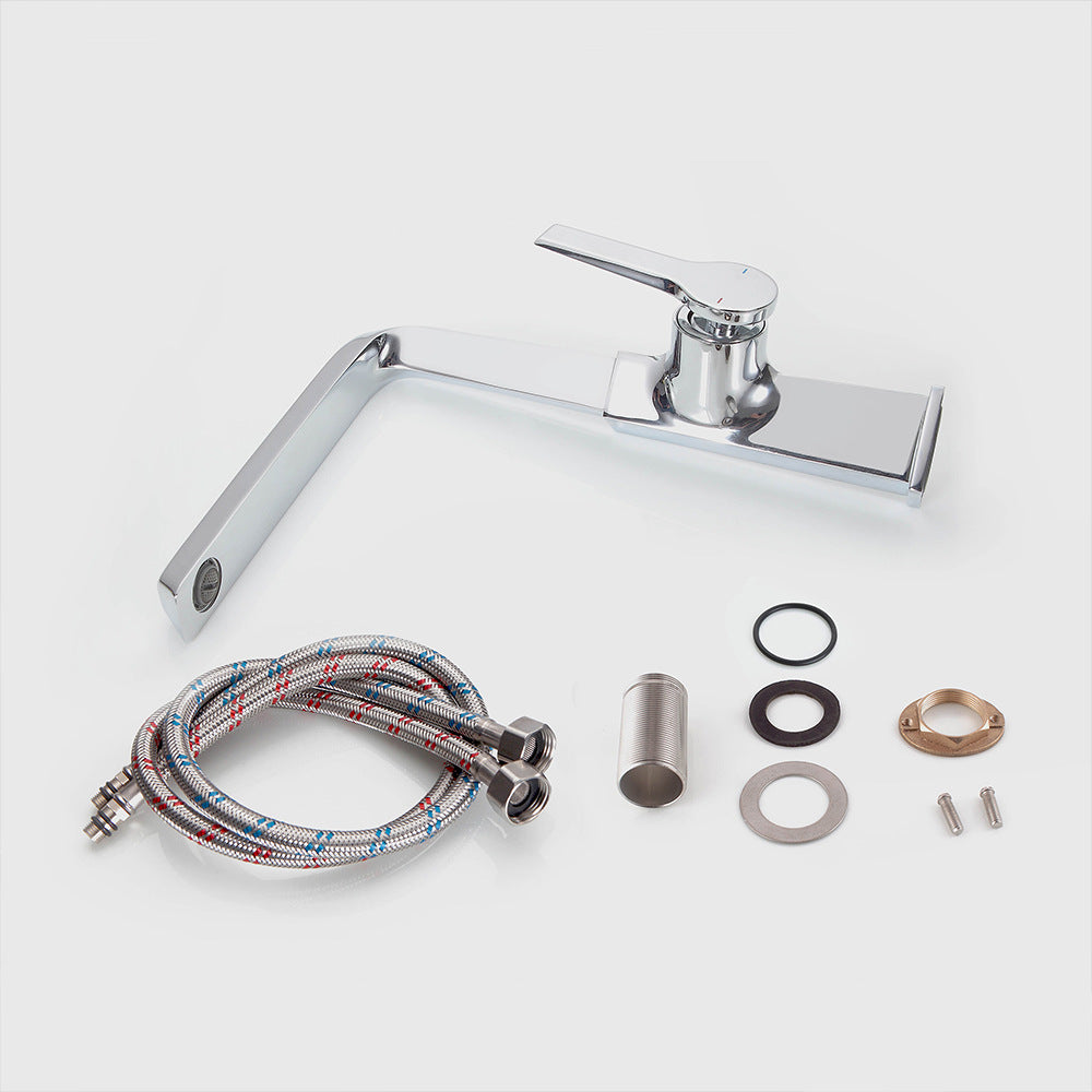 Eumtenr All Brass Cold and Hot Single Hole Kitchen Faucet