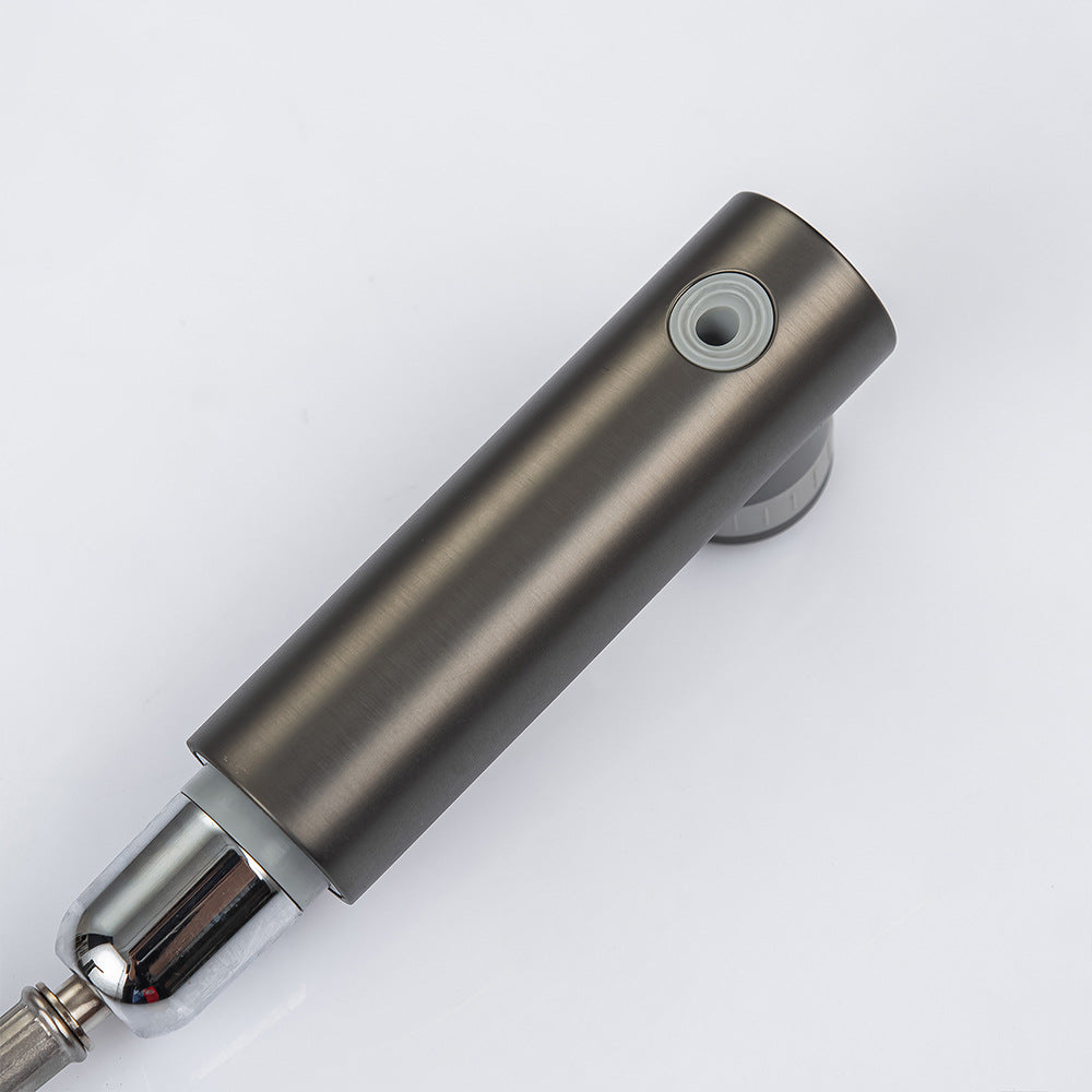 Eumtenr Full Brass Hot and Cold Water Pull Down Bathroom Faucet One Click Switching