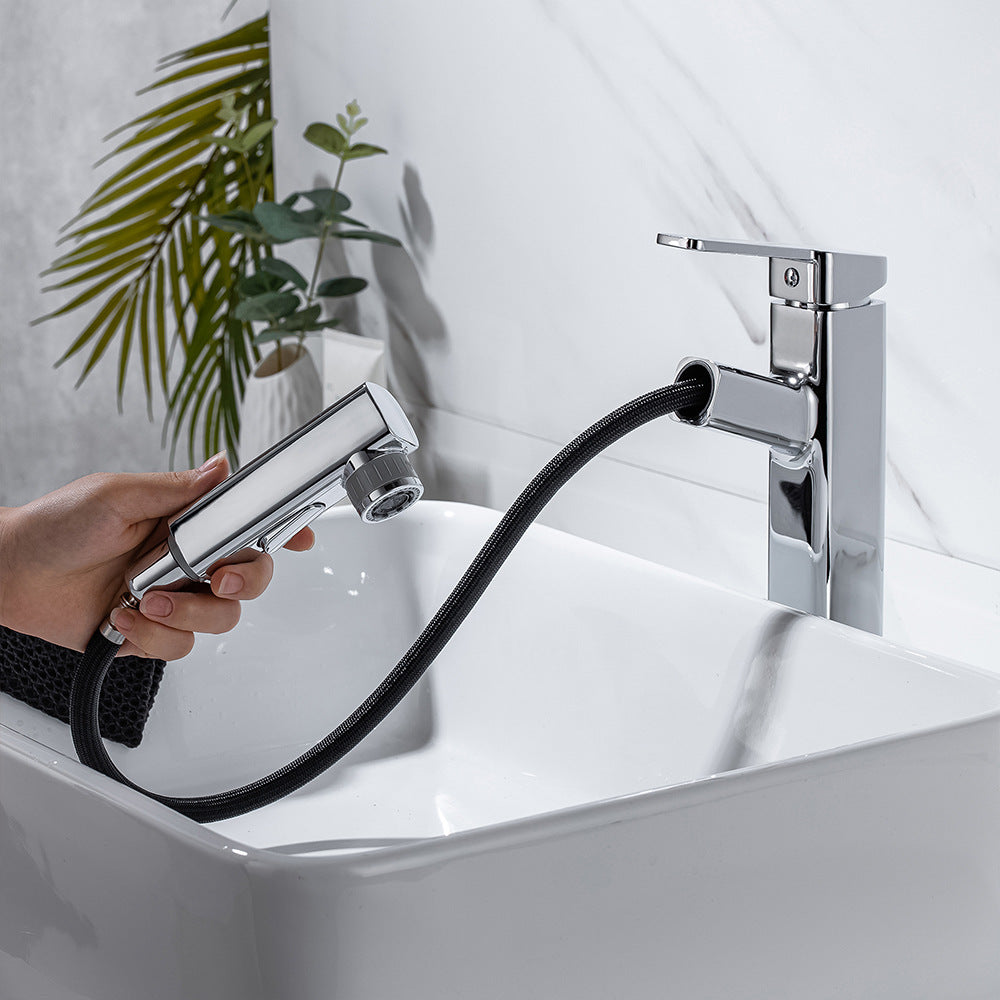 Single Handle Cold and Hot Water Bathroom Faucet Suitable for Tall Body Basins