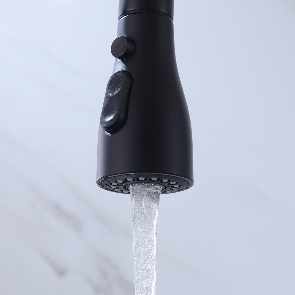 Eumtenr Brass Pulling and Retracting Kitchen Faucet with Hot and Cold Water