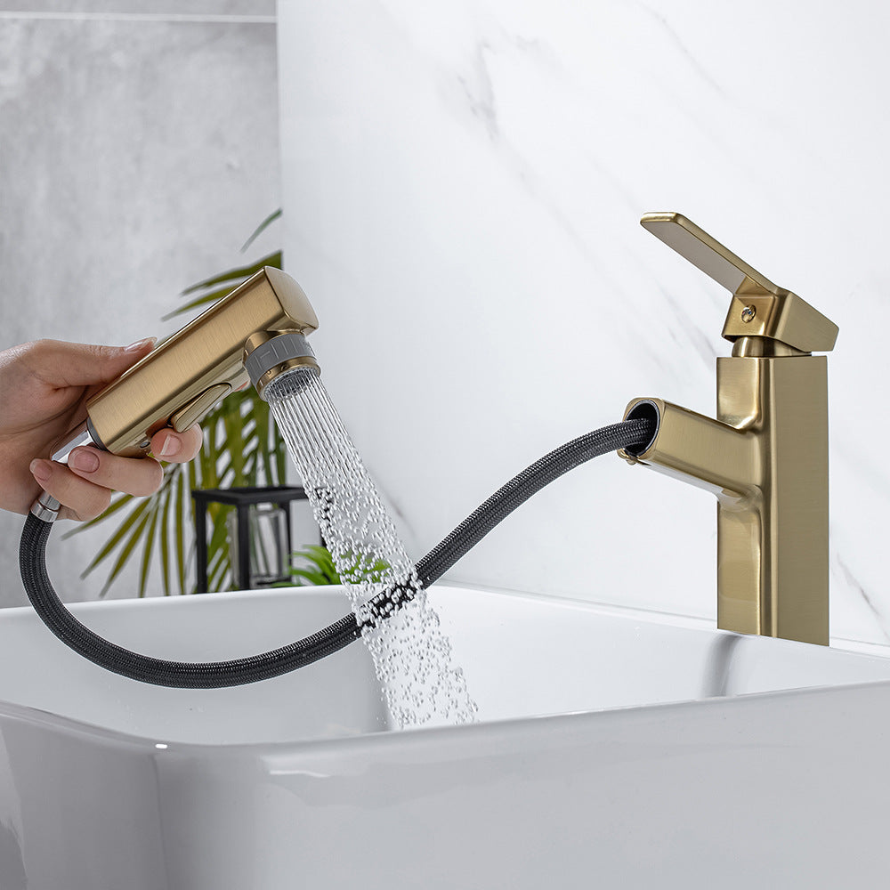 Single Handle Cold and Hot Water Bathroom Faucet Suitable for Tall Body Basins