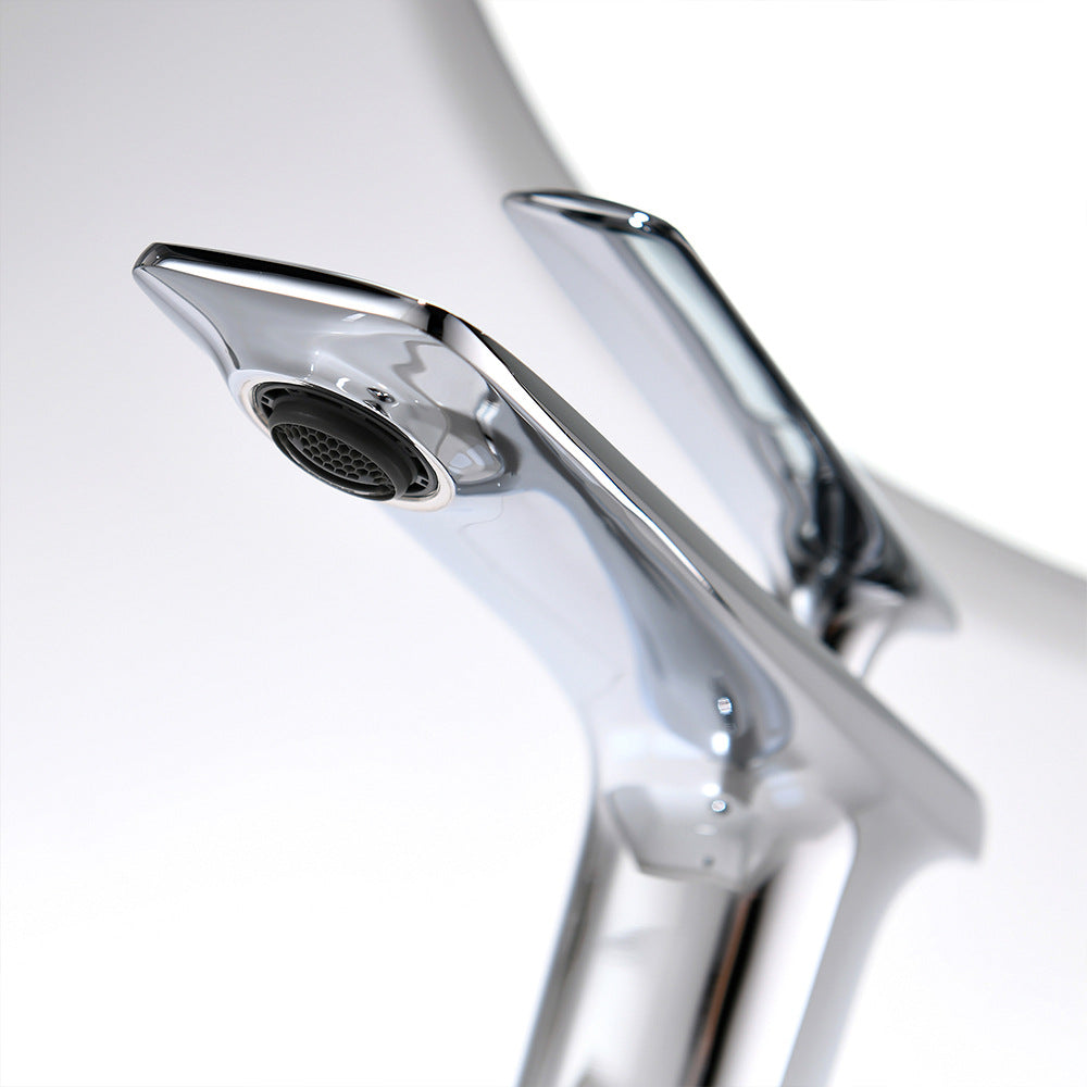 Modern Cold and Hot Single Handle Built-In Switch Bathroom Faucet