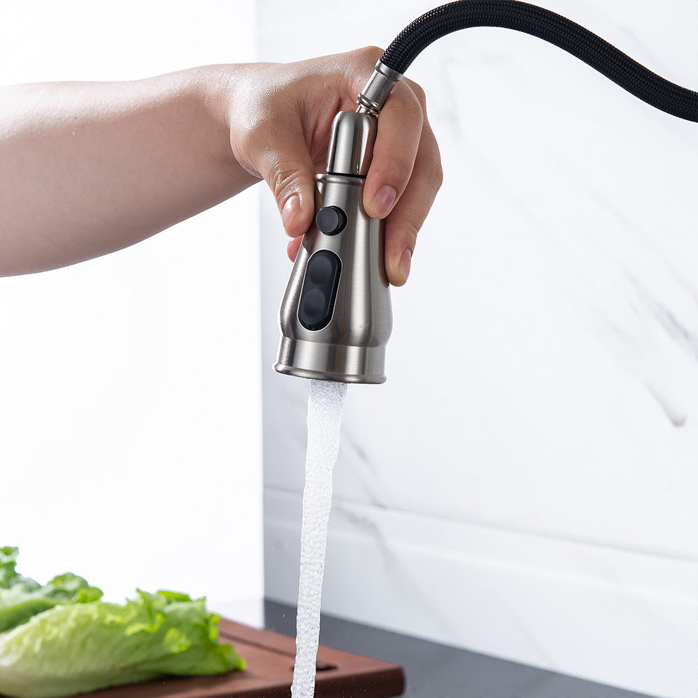 Eumtenr Brass Kitchen Sink Faucet, Kitchen Faucet Brass with Pull Down Sprayer