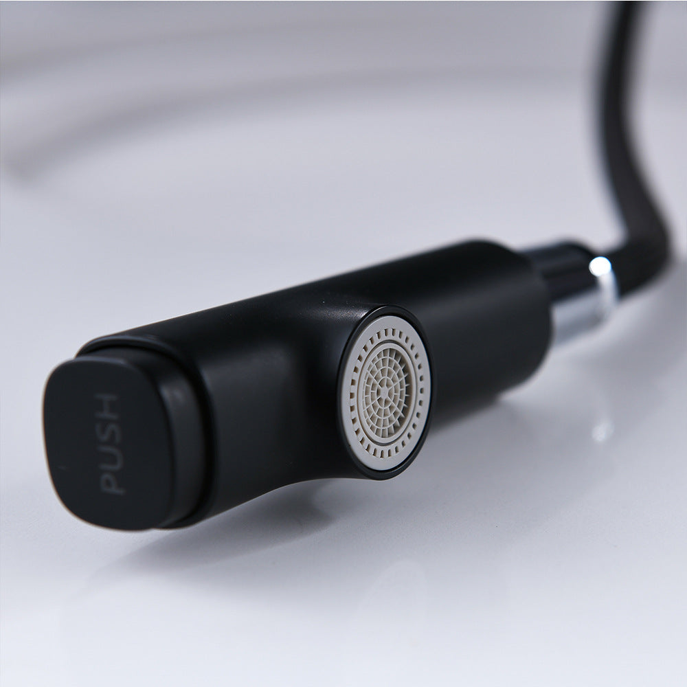 Full Brass Hot and Cold Water Lifting and Pull Down Bathroom Faucet