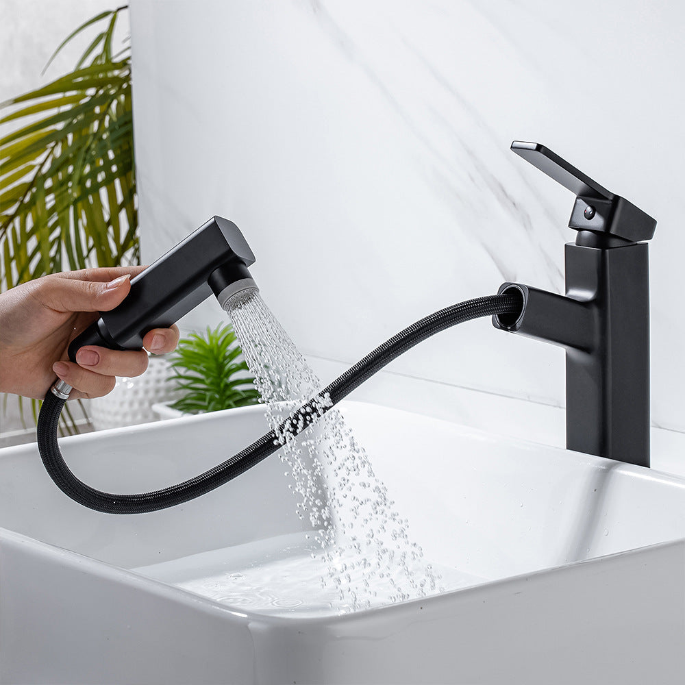 Eumtenr 1.5 GPM Single Handle Pre-Rinse Bathroom Faucet Suitable for Tall Body Basins