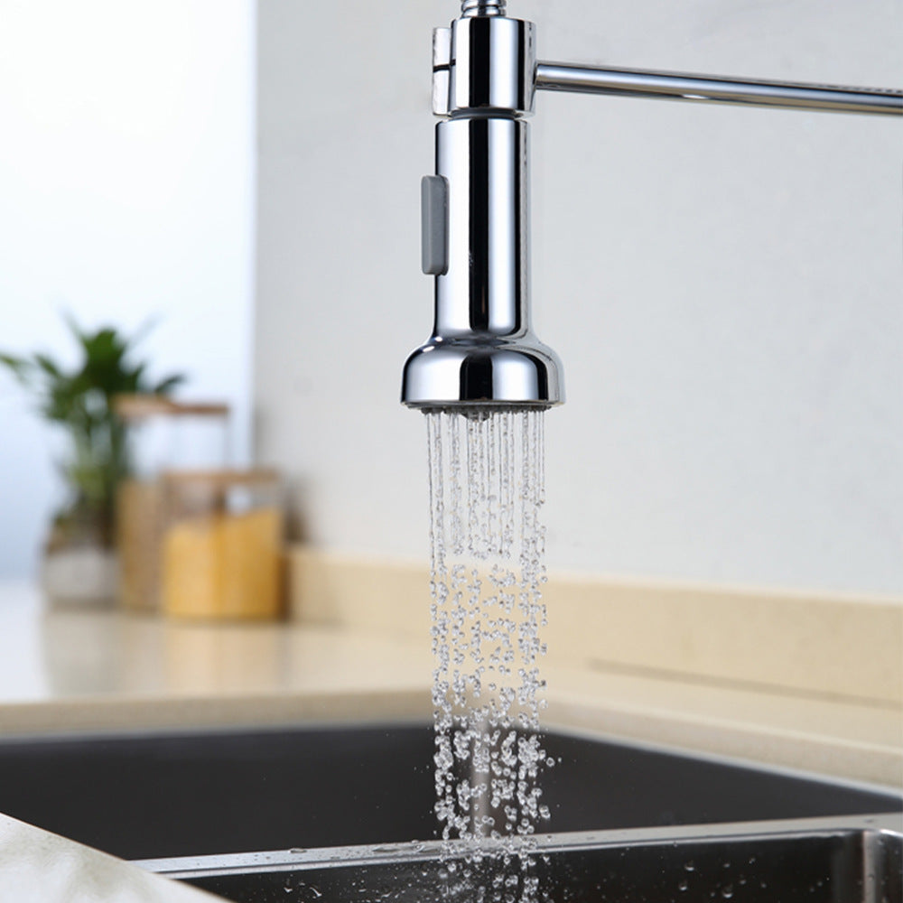 Eumtenr Commercial Stainless Steel Single Handle Single Hole Pull Down Sprayer Kitchen Sink Faucet