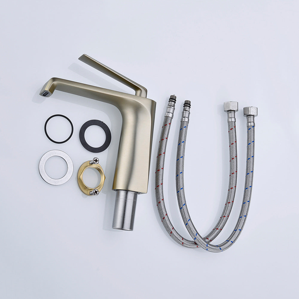 Brass One-Handle Modern Waterfall Bathroom Sink Faucet