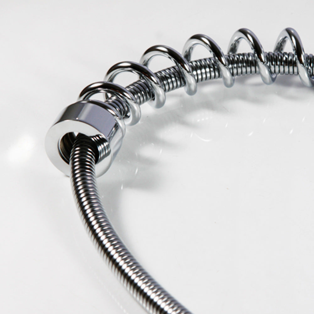 Eumtenr Commercial Stainless Steel Single Handle Single Hole Pull Down Sprayer Kitchen Sink Faucet