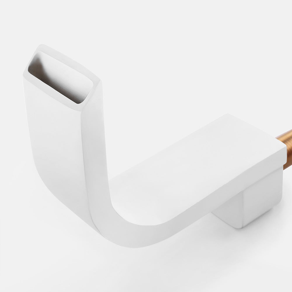 Brass Waterfall Basin Faucet with Dual Control of Cold and Hot Handles