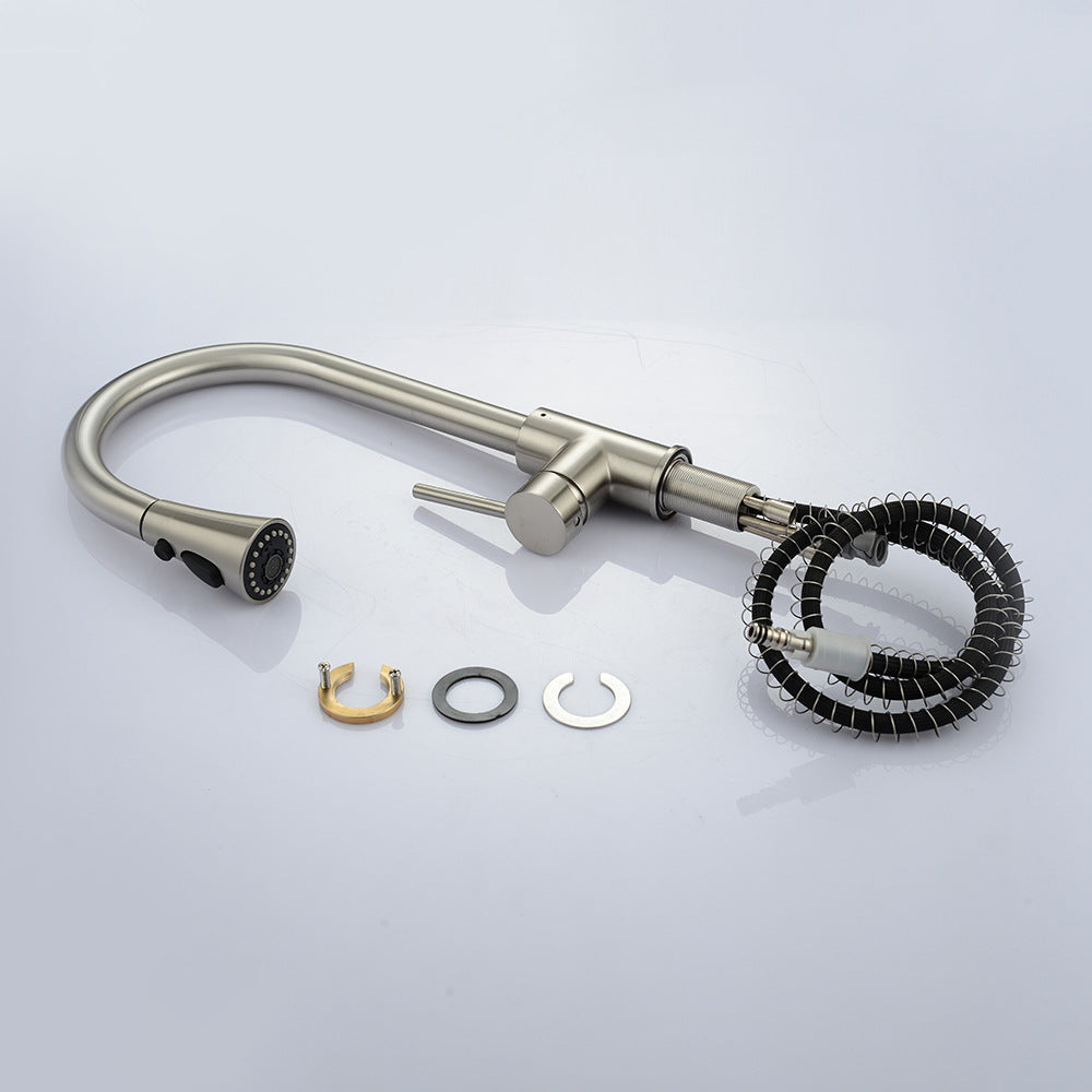 Eumtenr Kitchen Sink Faucet, Kitchen Faucet Brass with Pull Down Sprayer