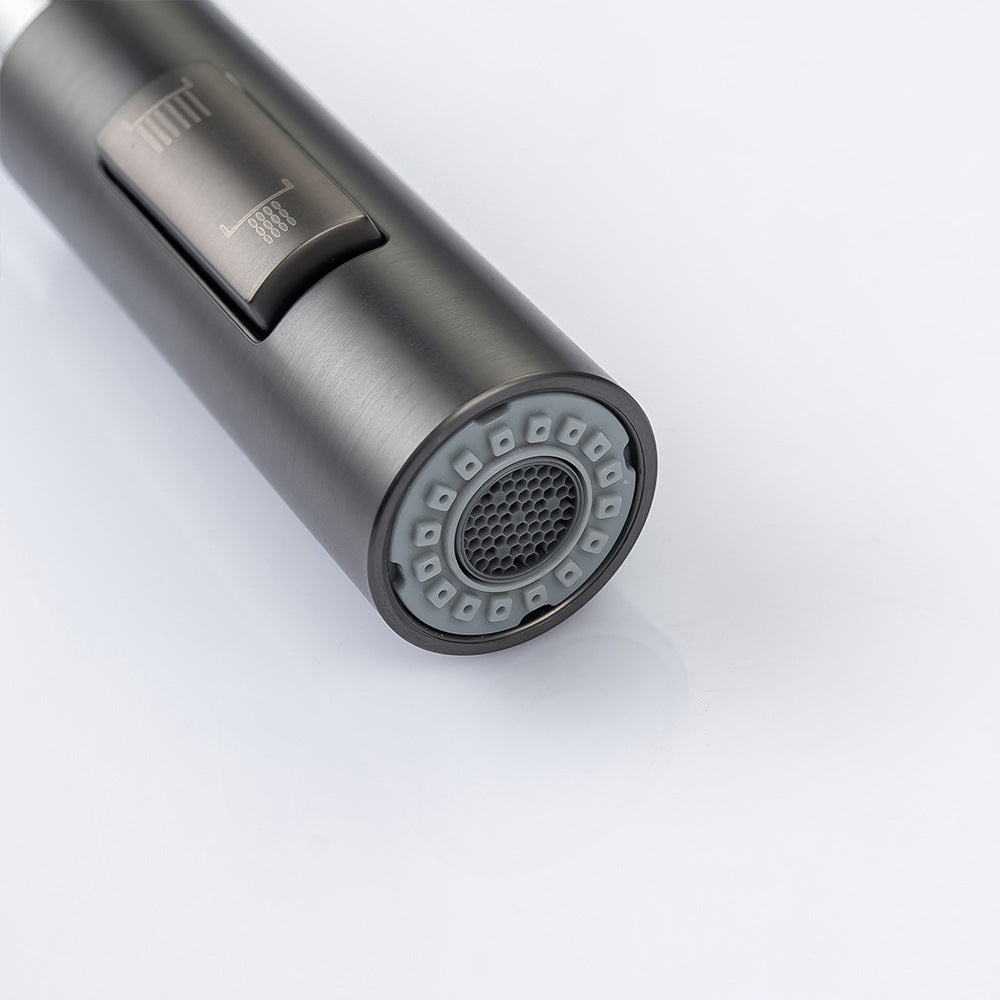 Eumtenr All Brass Single Hole Pull Down Sprayer Kitchen Faucet