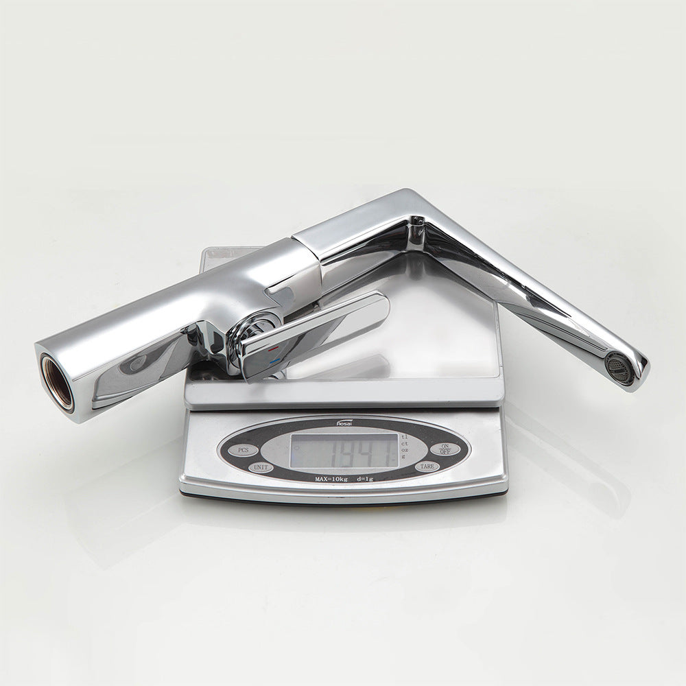 All Brass Simple Cold and Hot Single Hole Single Control Kitchen Faucet