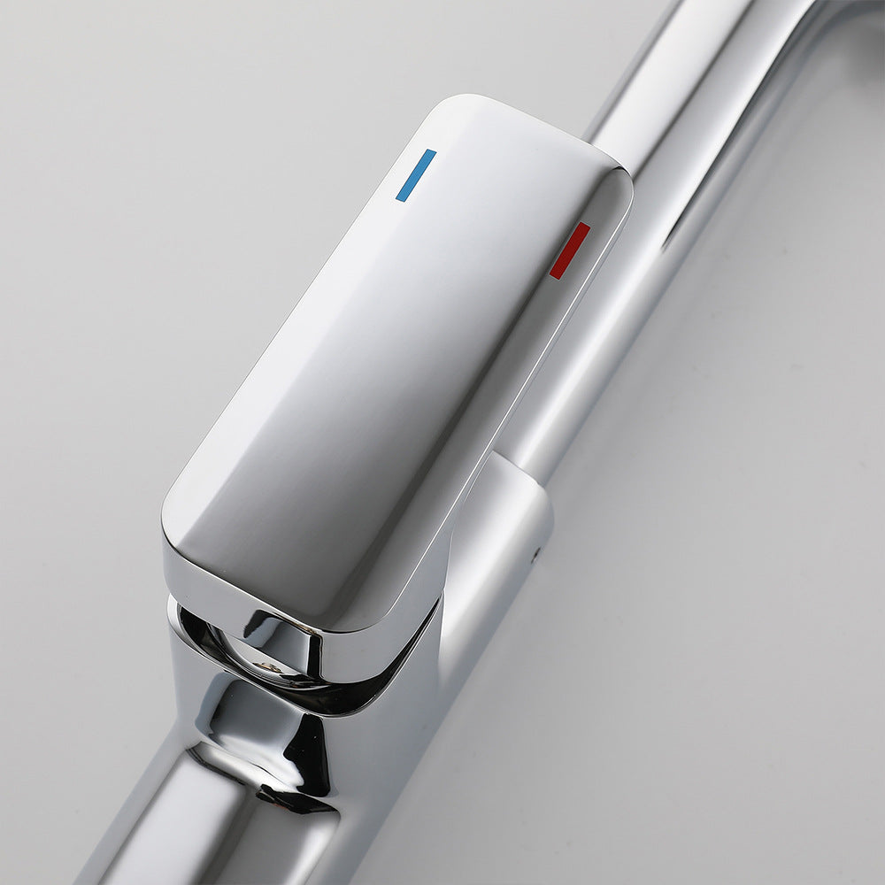 Eumtenr All Brass Cold and Hot Single Hole Kitchen Faucet