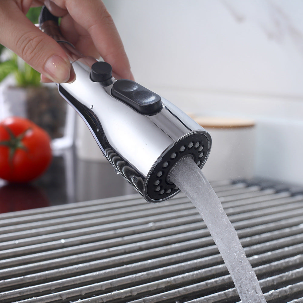 Eumtenr Brass Pulling and Retracting Kitchen Faucet with Hot and Cold Water