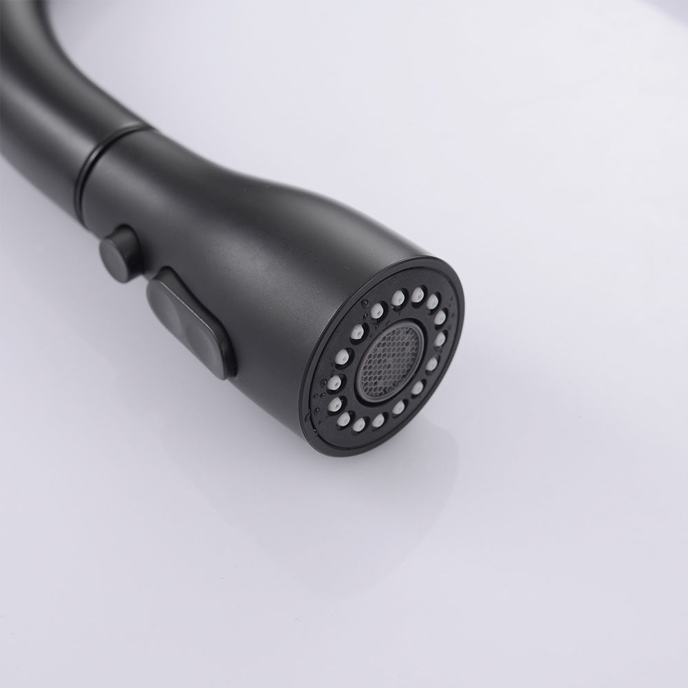 Eumtenr Brass Pulling and Retracting Kitchen Faucet with Hot and Cold Water