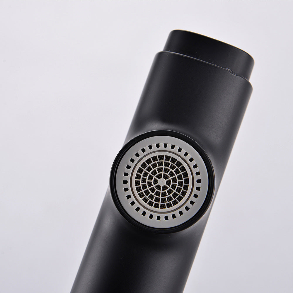 Full Brass Hot and Cold Water Lifting and Pull Down Bathroom Faucet