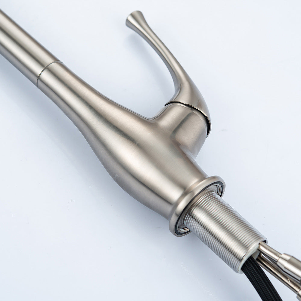 Eumtenr Brass Kitchen Sink Faucet, Kitchen Faucet Brass with Pull Down Sprayer