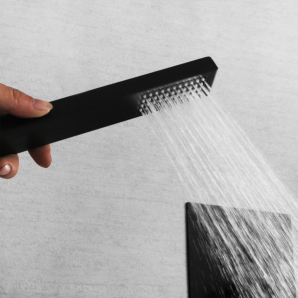 Eumtenr Brass Shower System Combo Set Black Wall Mount Faucet Bathroom Faucets