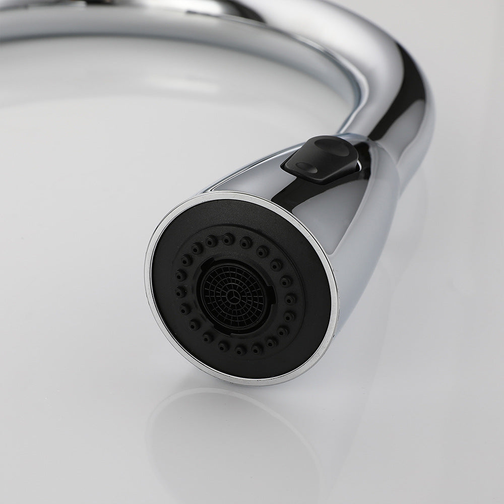 Eumtenr All Brass Single Hole Pull Down Sprayer Single Control Kitchen Faucet