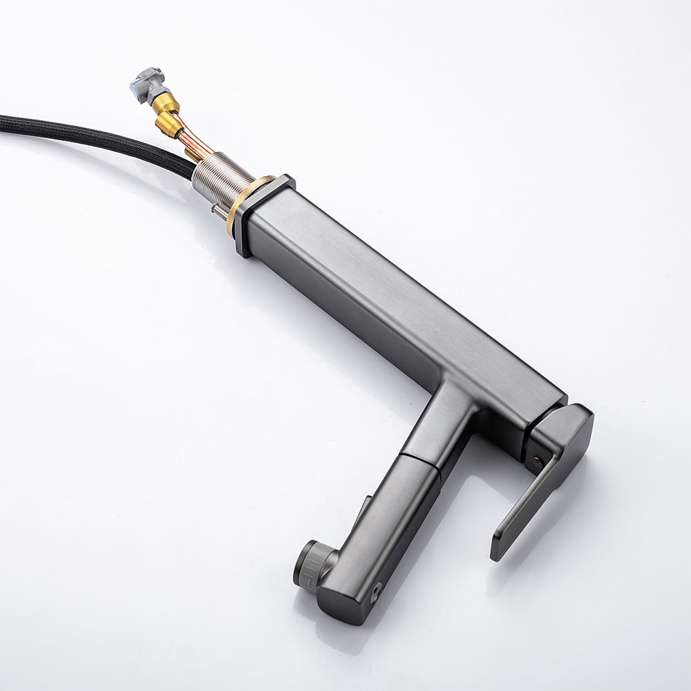 Single Handle Cold and Hot Water Bathroom Faucet Suitable for Tall Body Basins