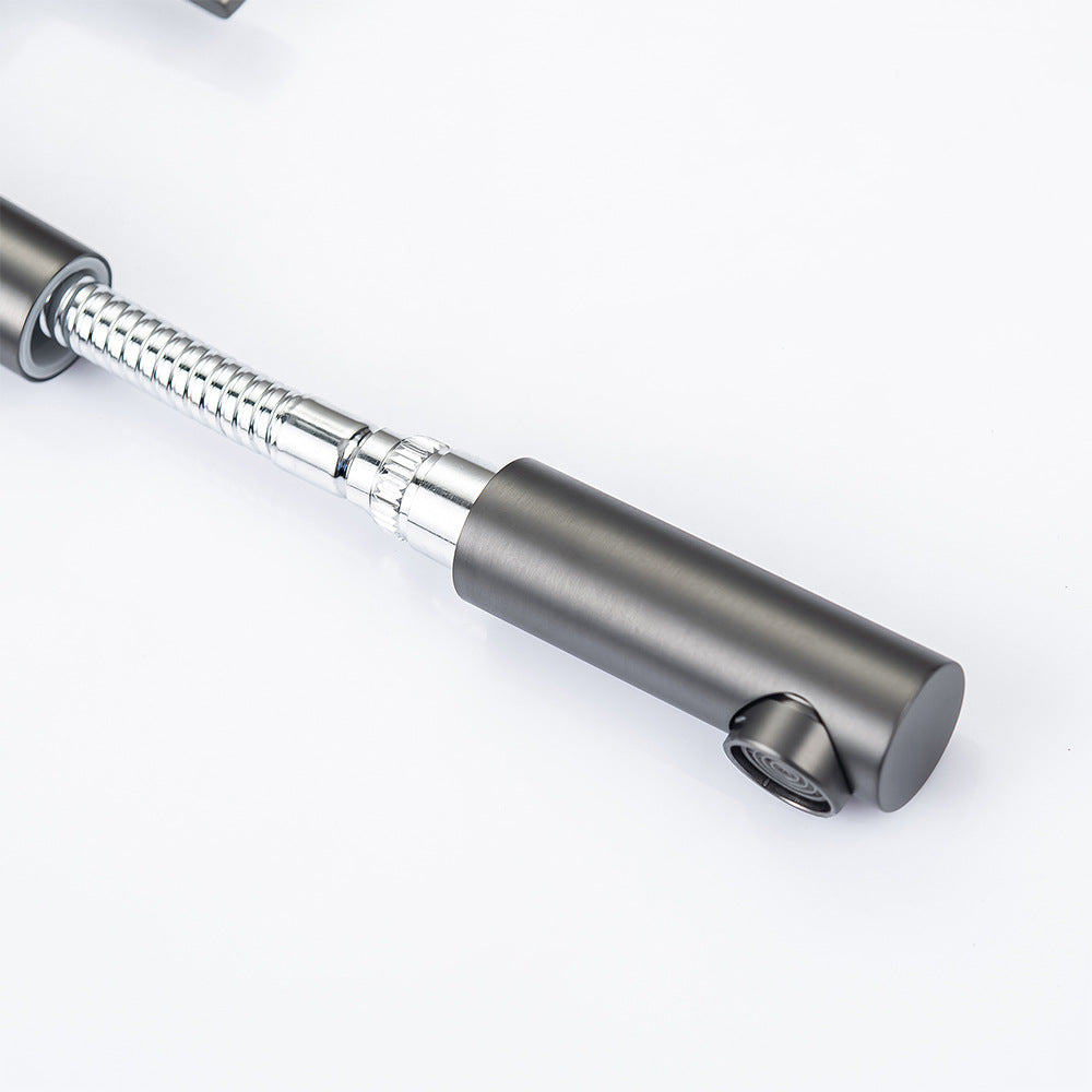 Eumtenr 1.5 GPM Single Hole Pre-Rinse Bathroom Faucet with Pull Down Sprayer