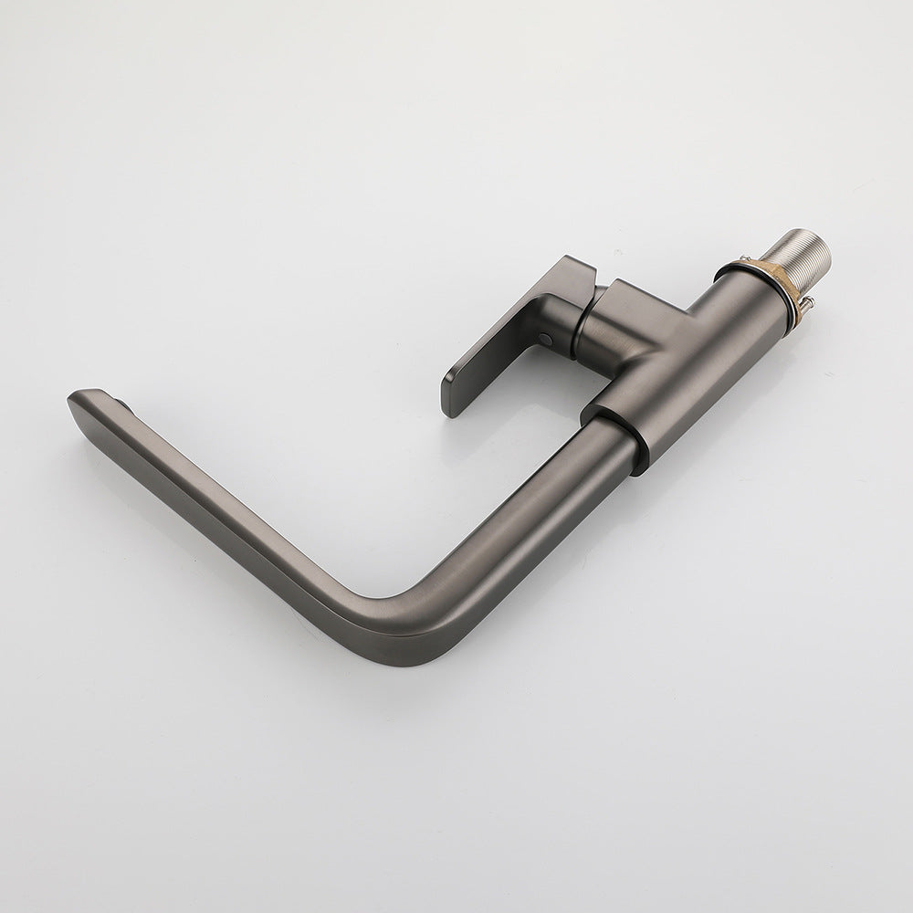 Eumtenr All Brass Cold and Hot Single Hole Kitchen Faucet