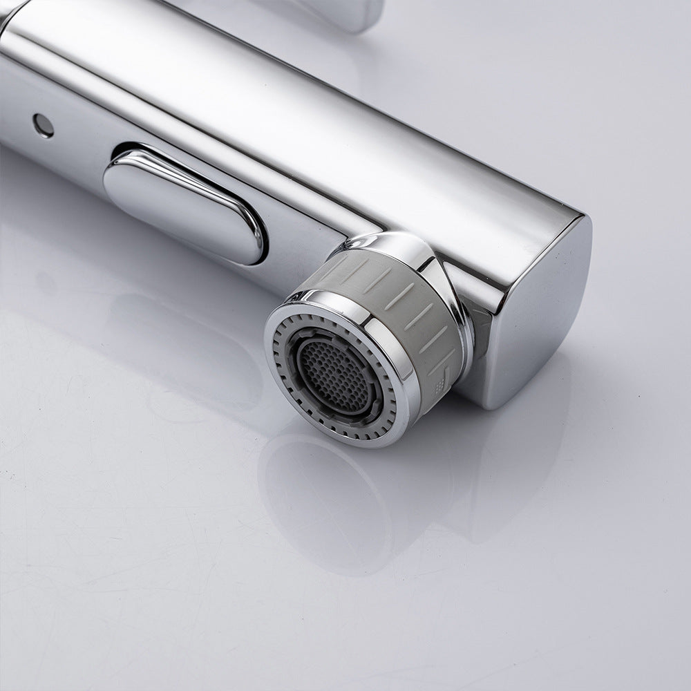 Single Handle Cold and Hot Water Bathroom Faucet Suitable for Tall Body Basins