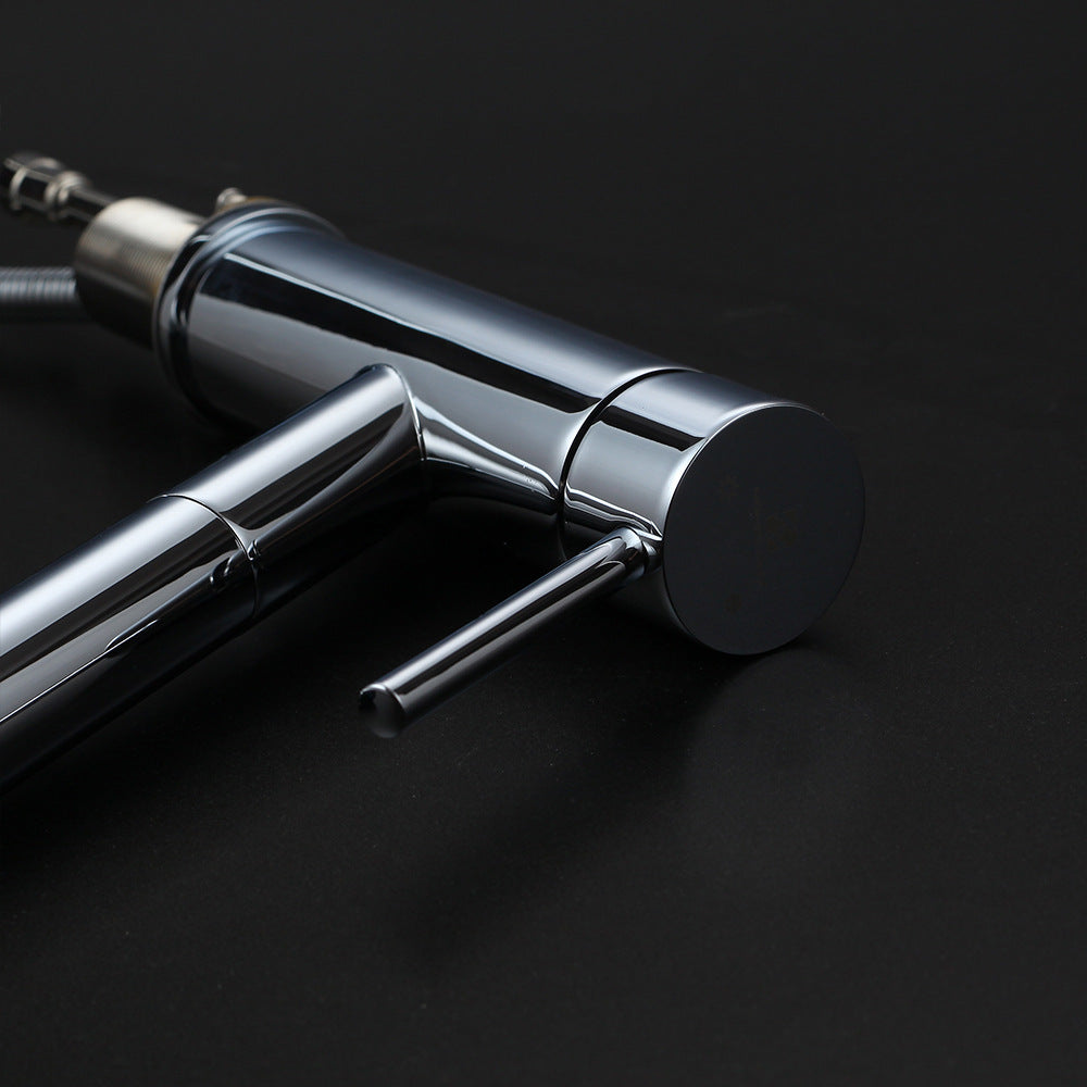 Eumtenr 1.5 GPM Minimalist Bathroom Cold and Hot Pull-Out Faucet