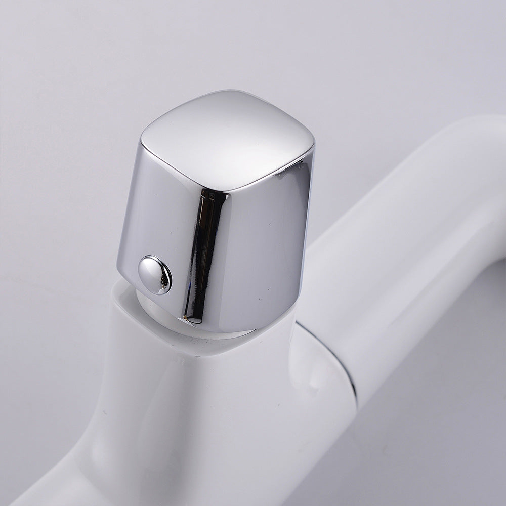 Full Brass Hot and Cold Water Lifting and Pull Down Bathroom Faucet