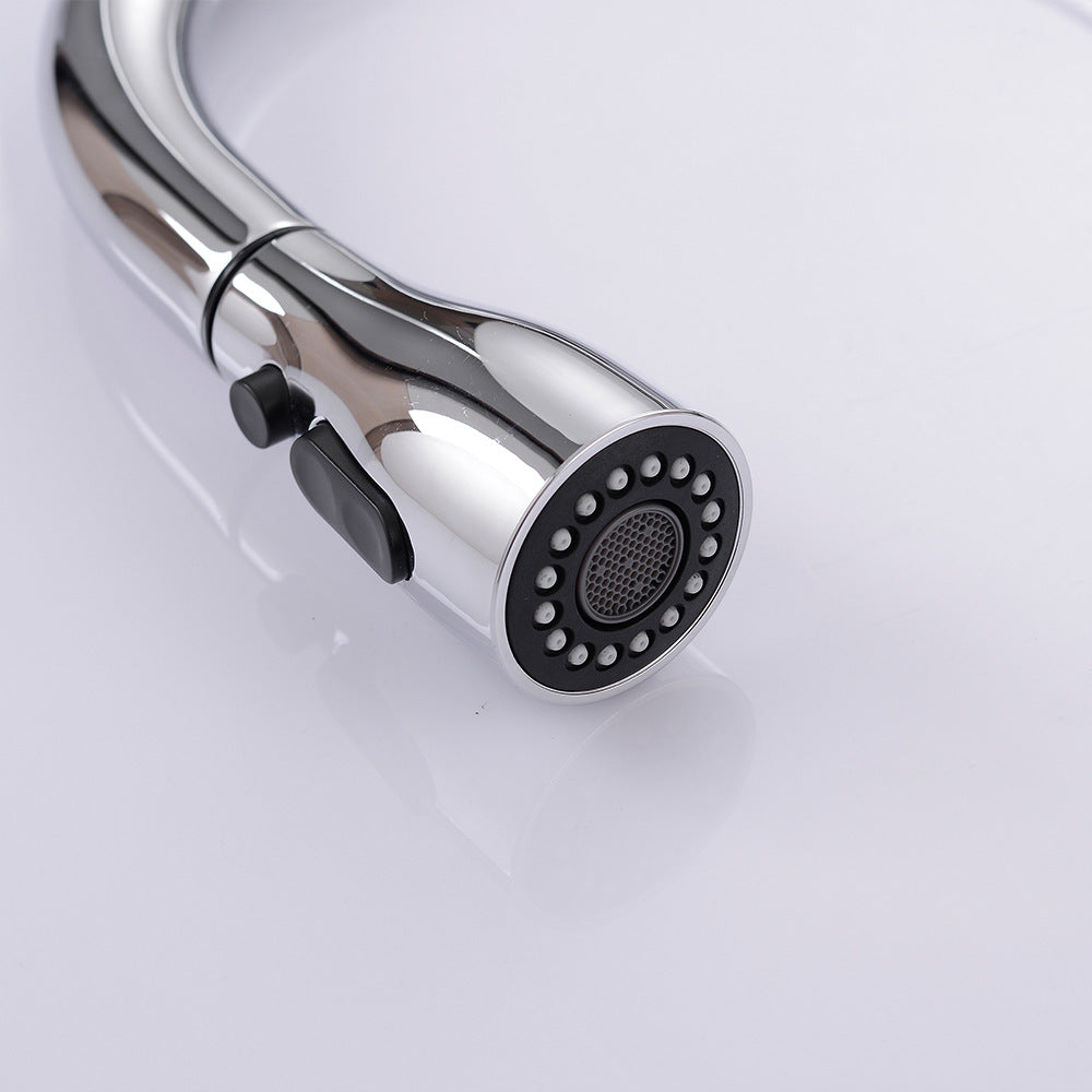 Eumtenr Brass Pulling and Retracting Kitchen Faucet with Hot and Cold Water