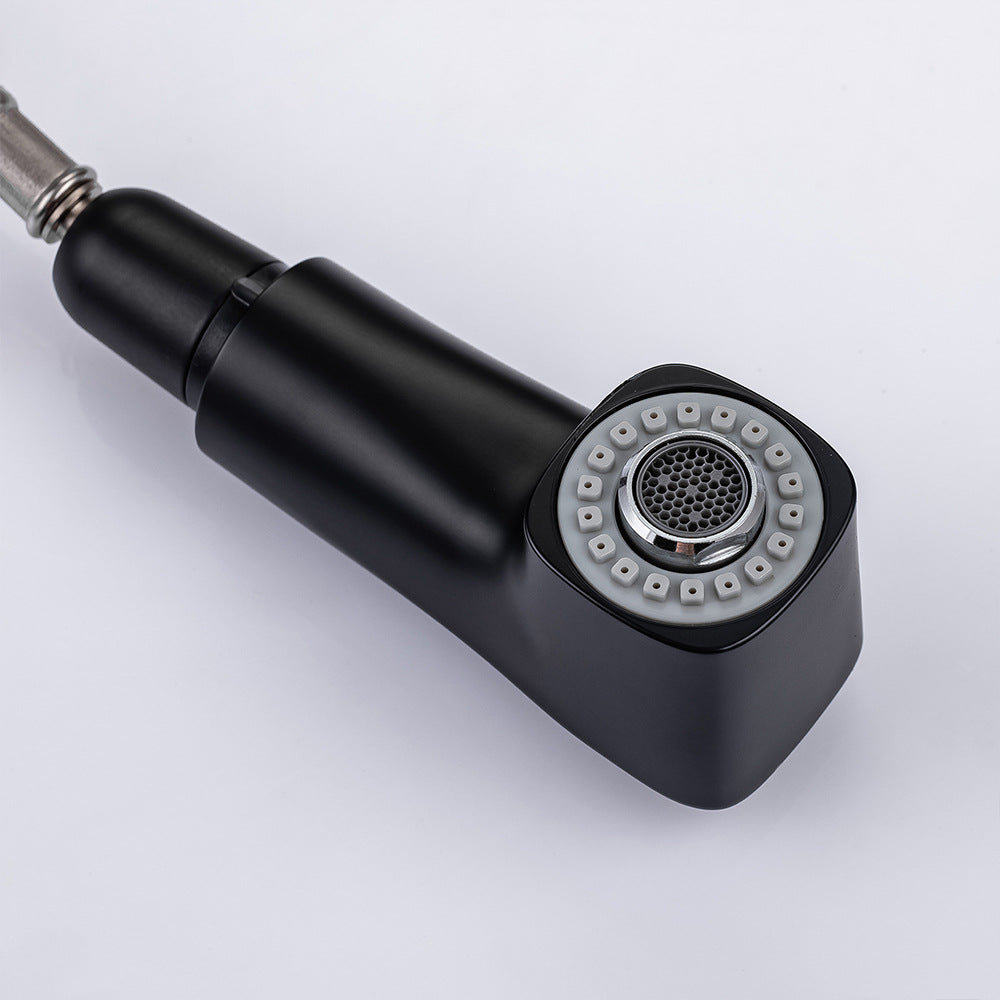 Eumtenr Full Brass Hot and Cold Water Pull Down Bathroom Faucet