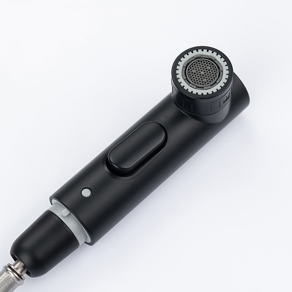 Eumtenr Full Brass Hot and Cold Water Pull Down Bathroom Faucet One Click Switching