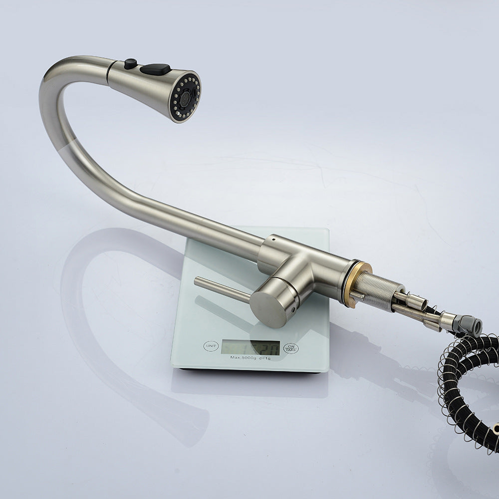 Eumtenr Kitchen Sink Faucet, Kitchen Faucet Brass with Pull Down Sprayer