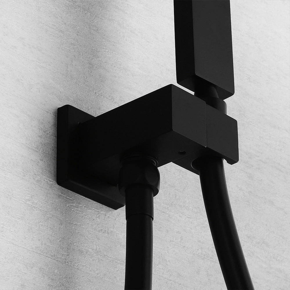 Eumtenr Brass Shower System Combo Set Black Wall Mount Faucet Bathroom Faucets