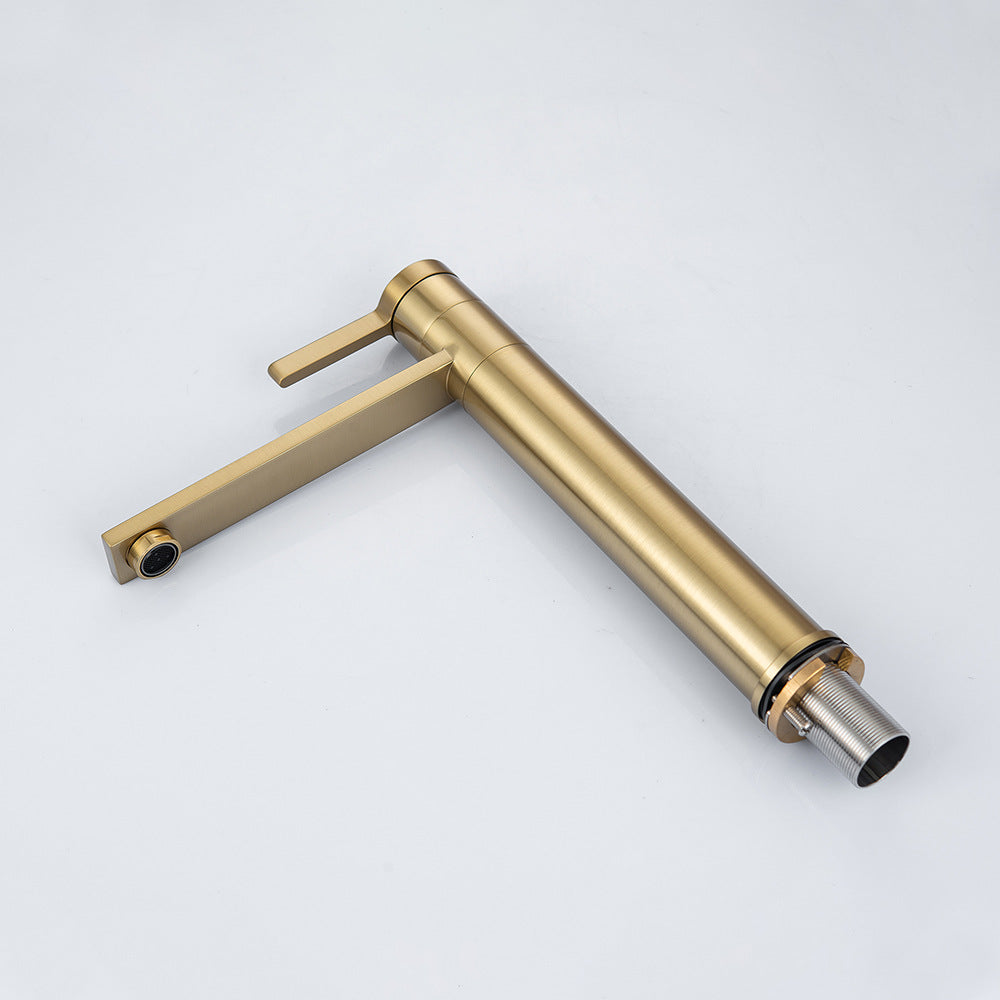 Brass Single-Handle Bathroom Sink Faucet