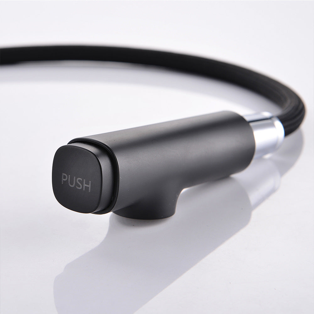 Full Brass Hot and Cold Water Lifting and Pull Down Bathroom Faucet