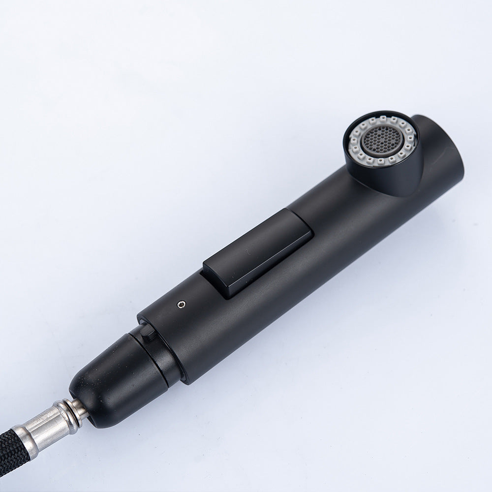 Eumtenr Full Brass 1.5 GPM Hot and Cold Water Pull Down Bathroom Faucet