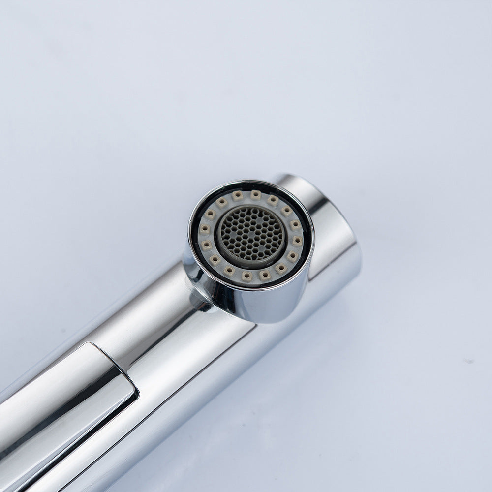 Eumtenr Full Brass 1.5 GPM Hot and Cold Water Pull Down Bathroom Faucet