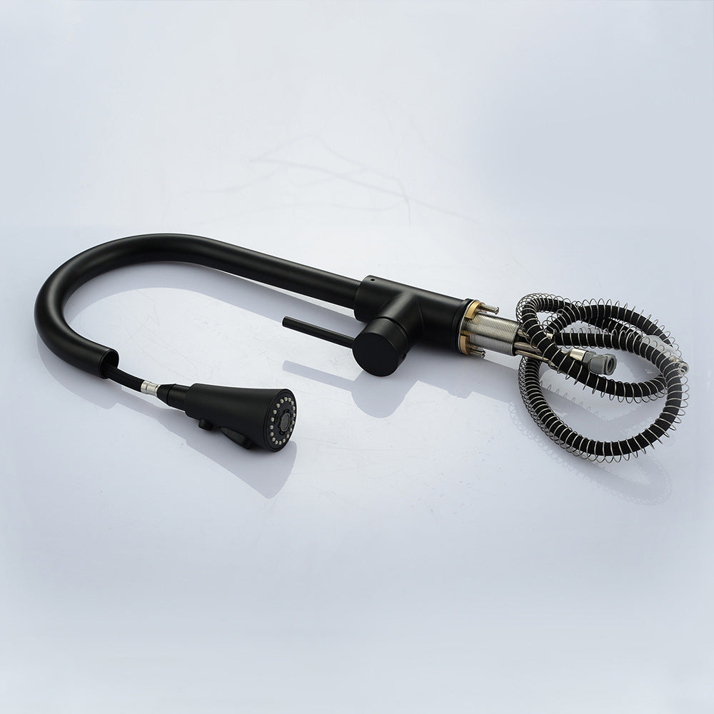 Eumtenr Kitchen Sink Faucet, Kitchen Faucet Brass with Pull Down Sprayer