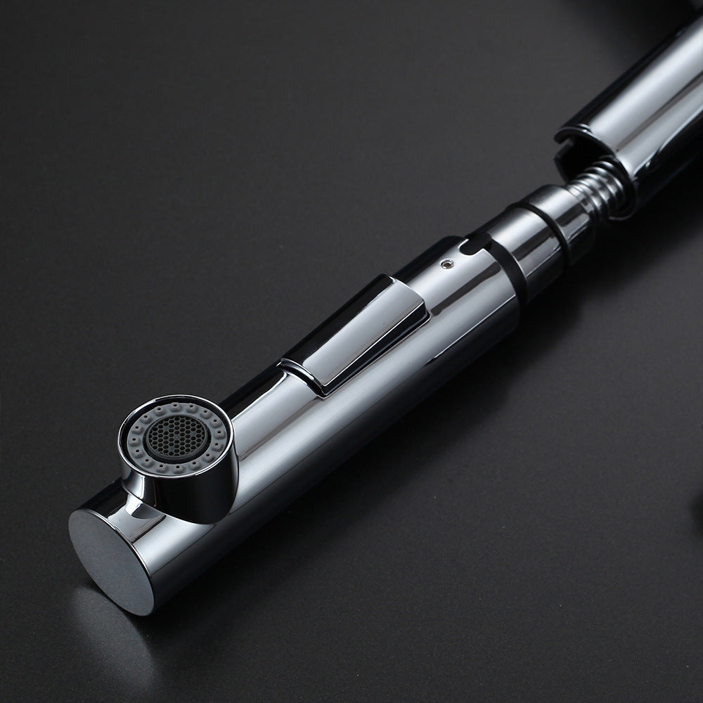 Eumtenr 1.5 GPM Minimalist Bathroom Cold and Hot Pull-Out Faucet