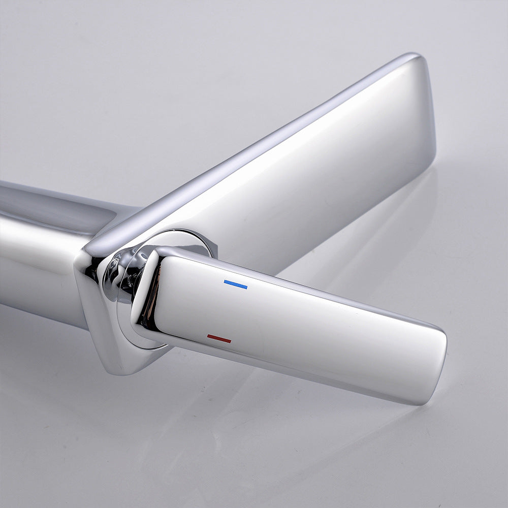 Modern Cold and Hot Single Handle Built-In Switch Bathroom Faucet