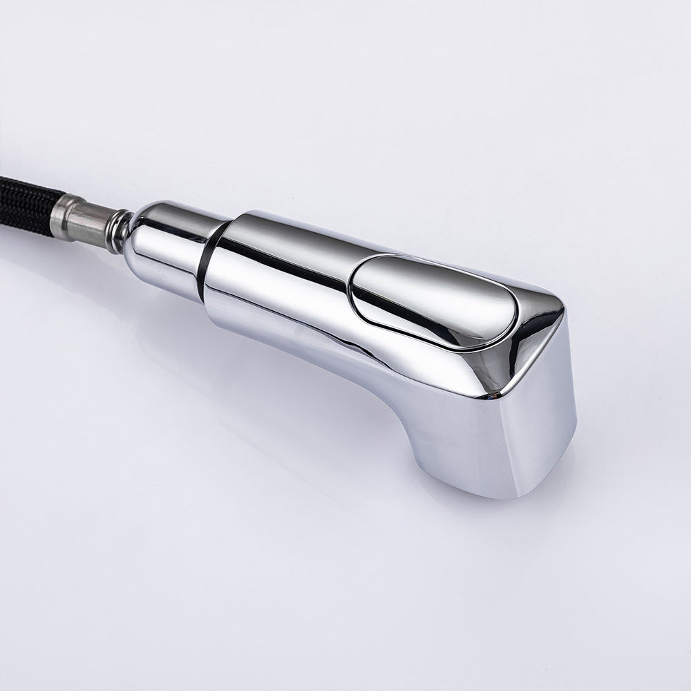 Eumtenr Full Brass Hot and Cold Water Pull Down Bathroom Faucet