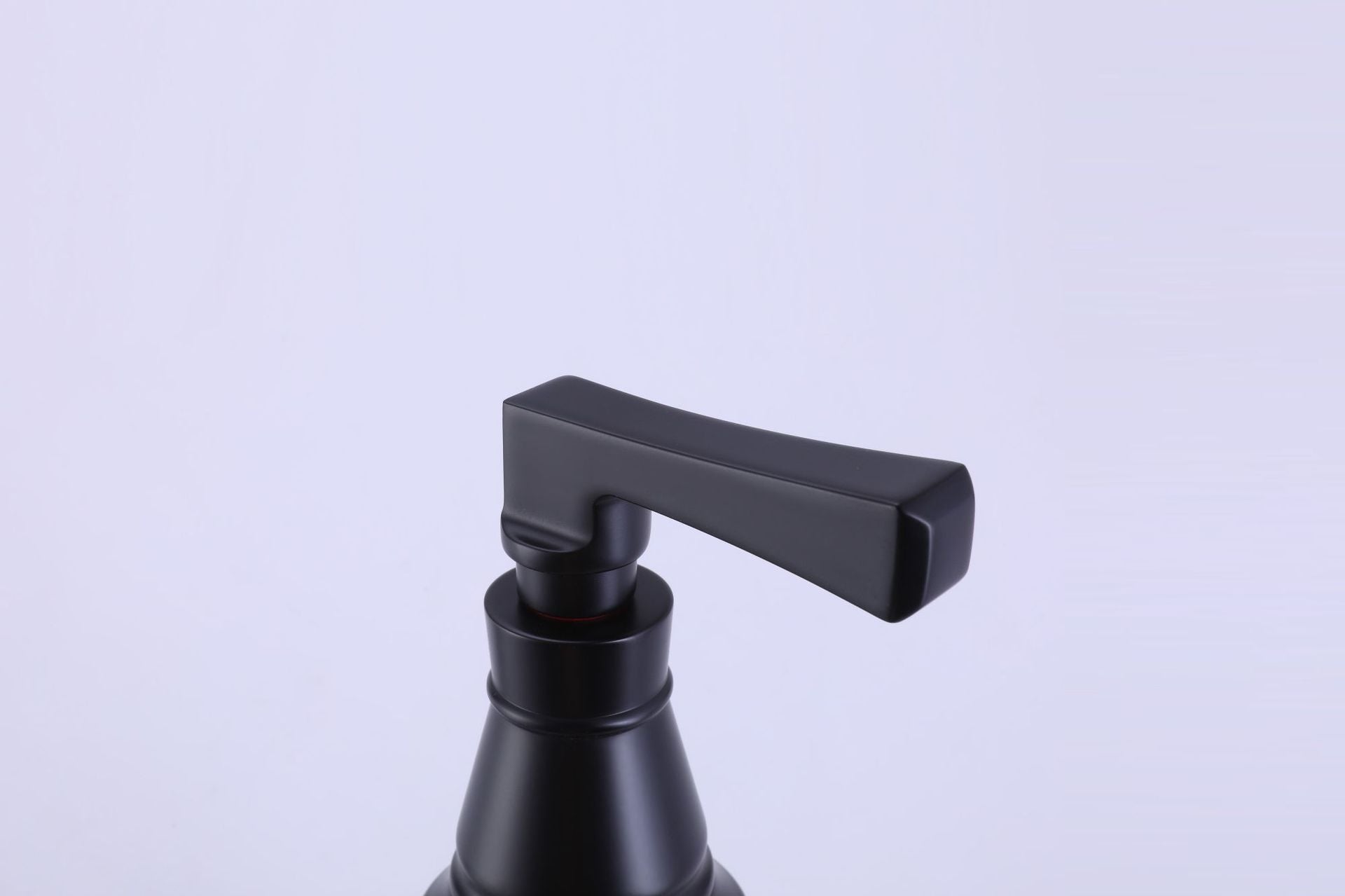 Full Brass Three Hole Faucet, Cold and Hot European Split Bathroom Faucet - Matte Black